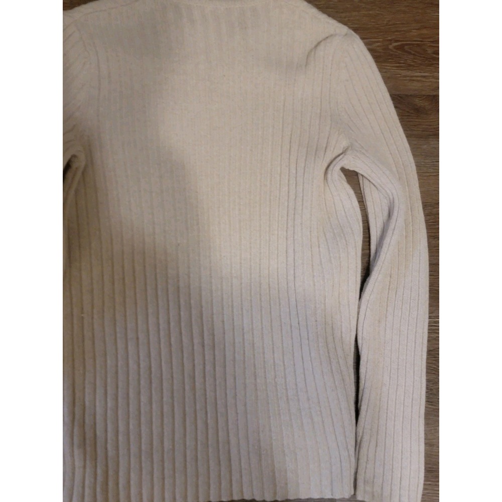 Lauren Ralph Lauren Sweater Womans Small Fisherman Silk Linen Cotton Leather Tie - Picture 10 of 11